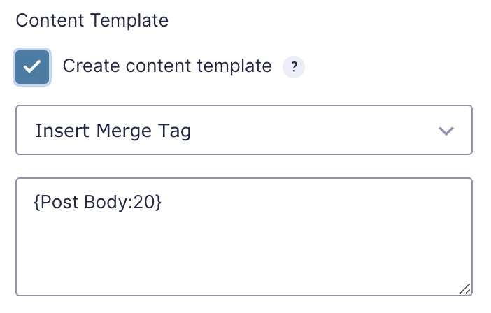 GForms Post Body Content Template
