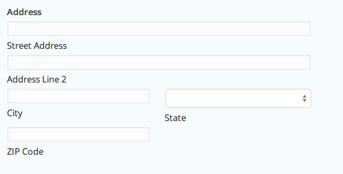 Address Field United States Type Settings
