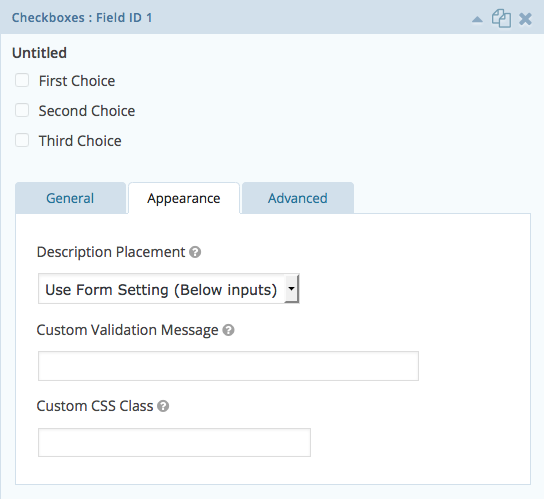 Checkboxes Appearance
