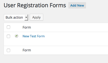 User registration documentation