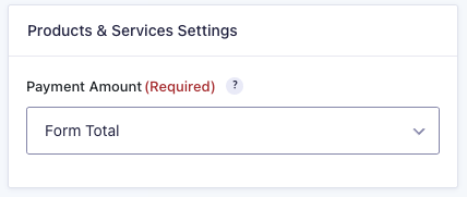 PayPal Payments Pro Feed Settings Page Products