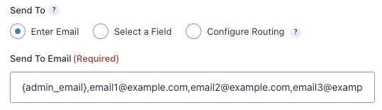 Notification Multiple Recipients - Send To Email