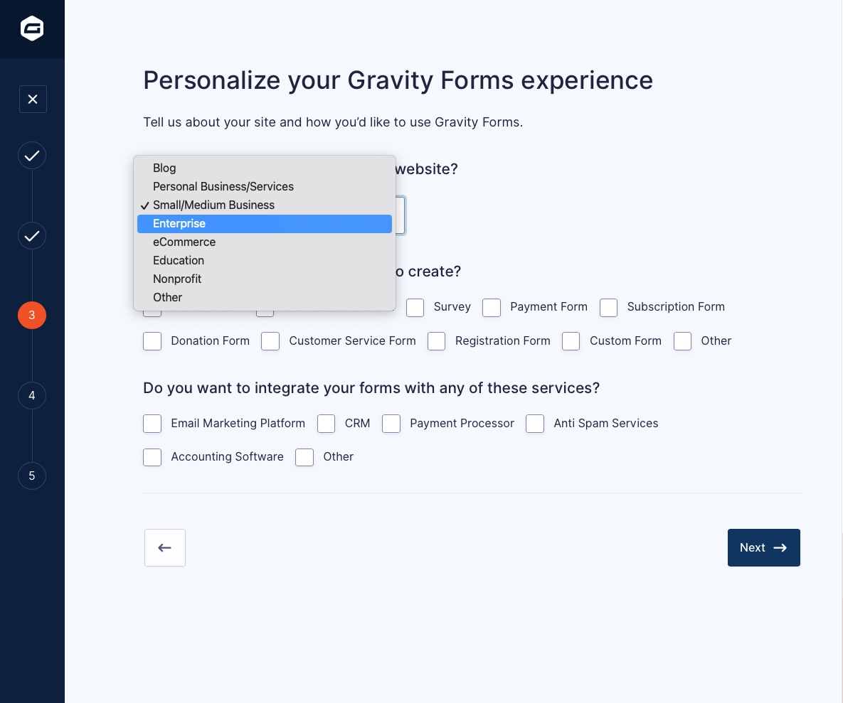 Gravity Forms Setup Wizard - Gravity Forms Documentation