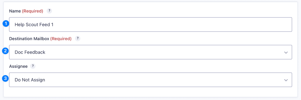 Feed settings screen for the Help Scout Gravity Forms Add-On