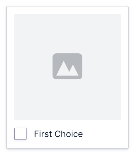 Image Choice field as displayed in the Form Editor.