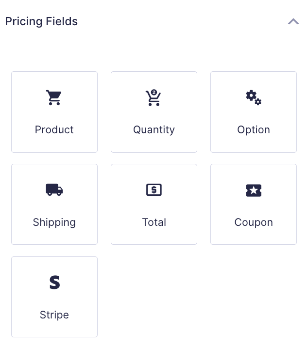 Image showing pricing fields in the form editor