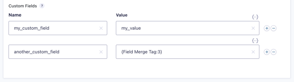 Image showing Custom Fields Section for the Advanced Post Creation Add-On feed