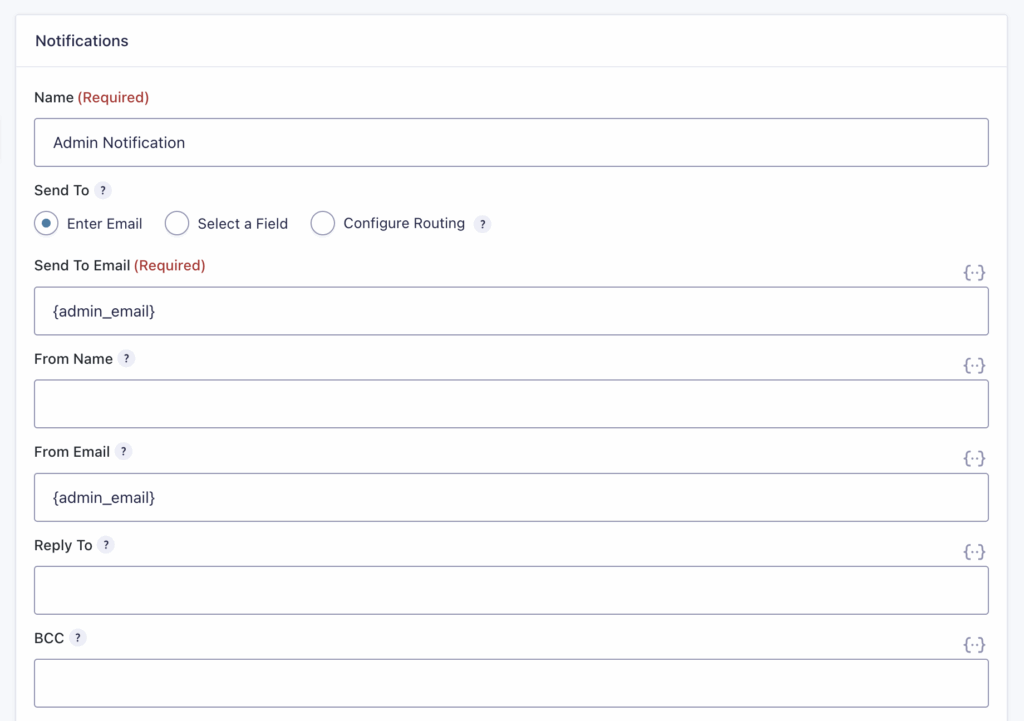 Image showing Notifications Settings