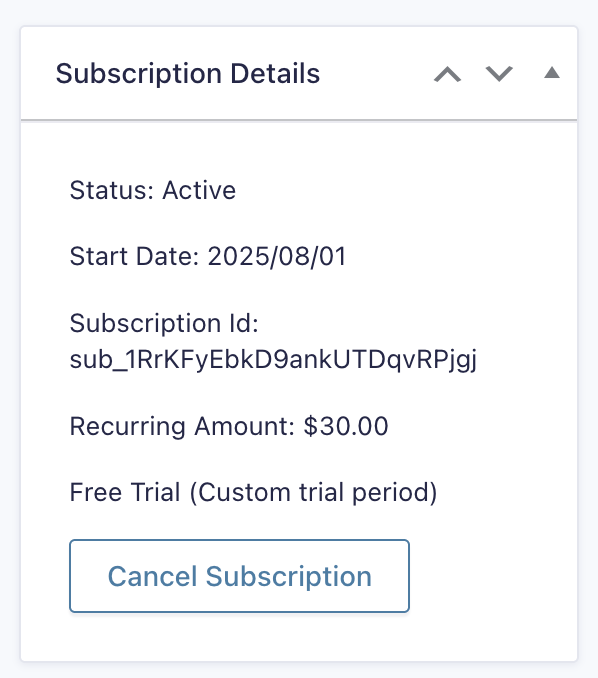 Image showing custom message for the trial period.