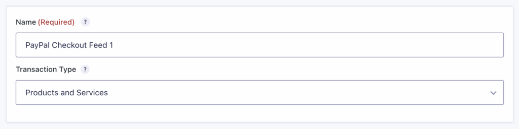 PayPal Checkout Feed Settings