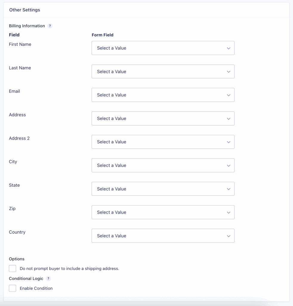 PayPal Checkout Feed Settings