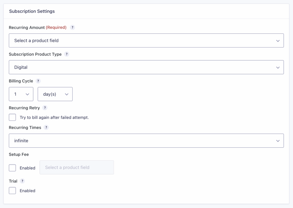 PayPal Checkout Subscription Settings