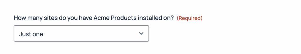 Survey Dropdown field