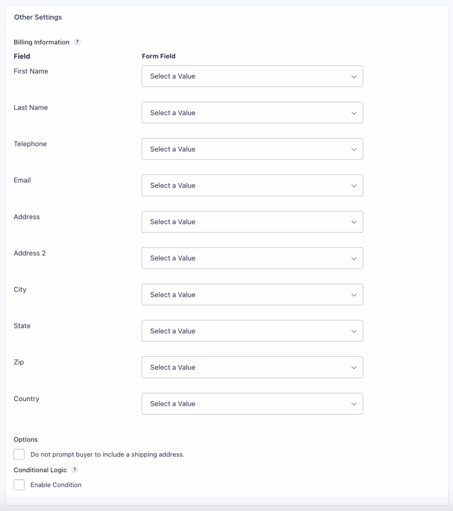 PayPal Checkout Feed Settings