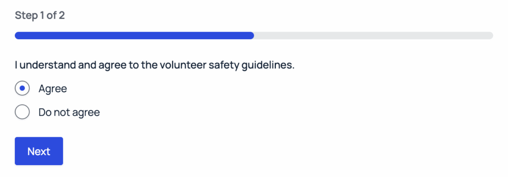 Image showing Next shown by conditional logic
