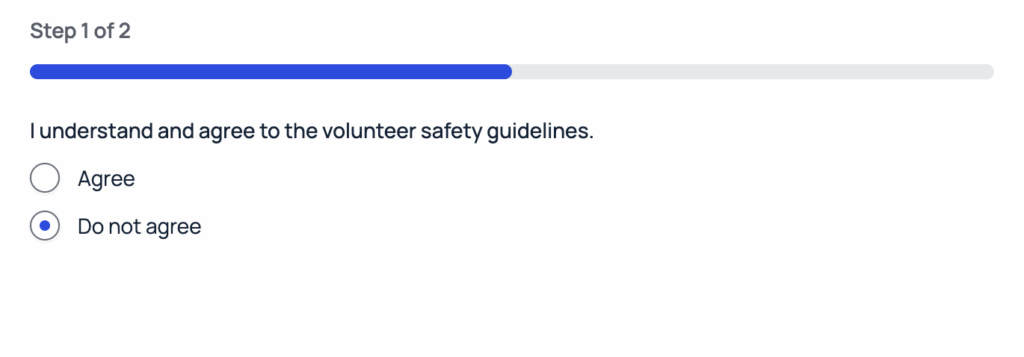 Image showing Next hidden by conditional logic