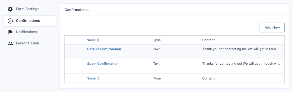 Image showing Spam Confirmation