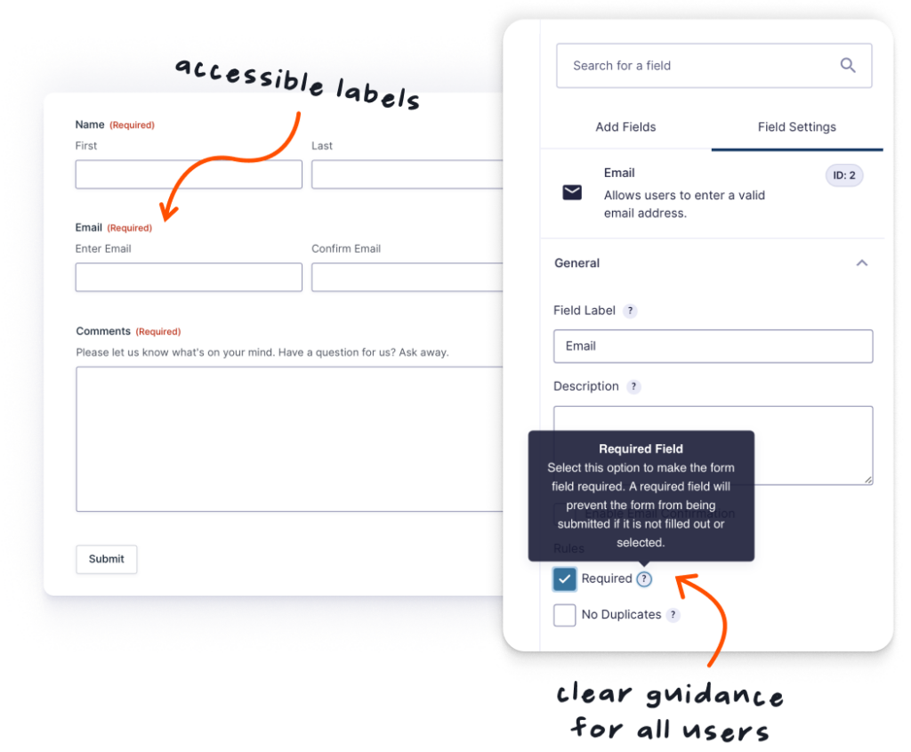 Image showing  Accessibility and WCAG Improvements overview