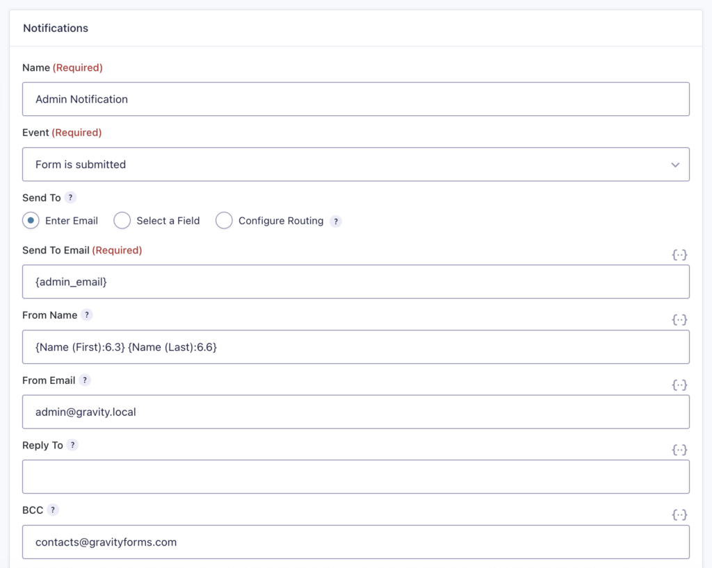 Image showing Notifications Settings
