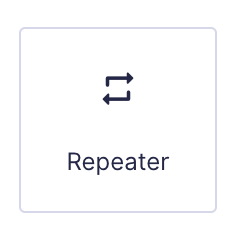 Repeater field as displayed in theĀ Field Library
