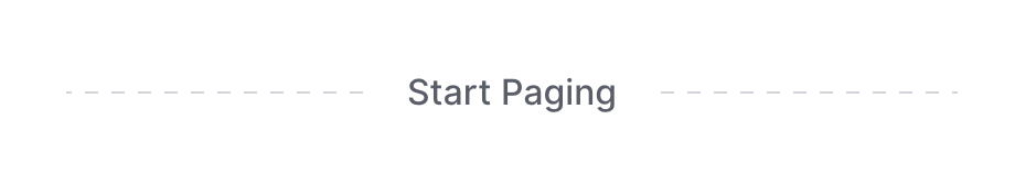 Start paging marker for the Page field