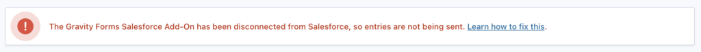Image showing add-on disconnected error message